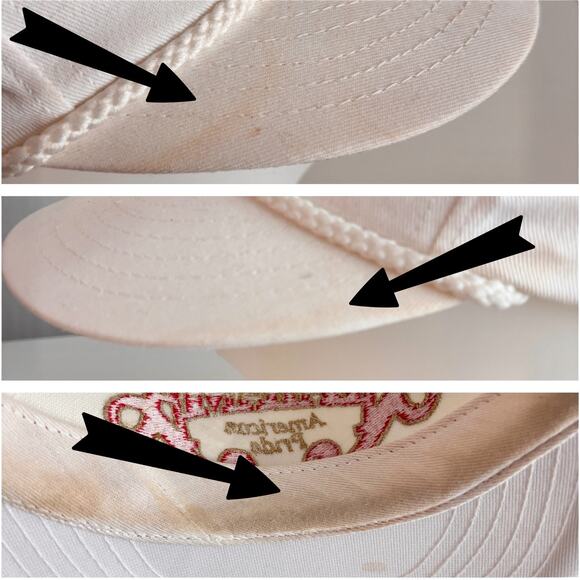 Vtg 80s ALABAMA Trucker Hat American Pride Strapback Cap White Red Gold Country - Picture 10 of 10